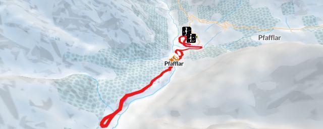 Piste map of the resort Pfafflar