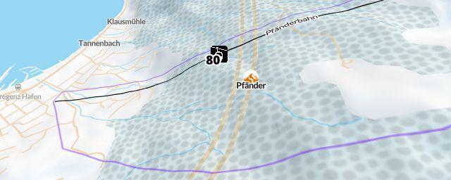 Piste map of the resort Pfänder