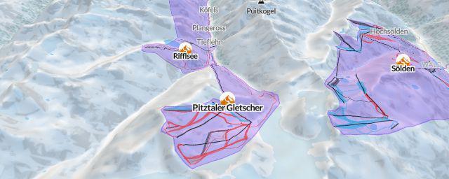 Piste map of the resort Pitztaler Gletscher