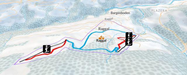 Piste map of the resort Raggal