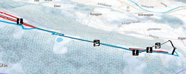 Piste map of the resort Rangger Köpfl