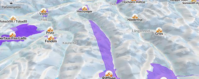 Piste map of the resort Rifflsee