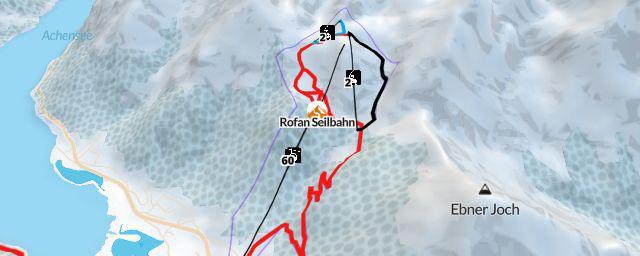 Piste map of the resort Rofan Seilbahn