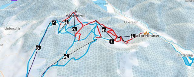 Piste map of the resort Gaißau -Hintersee