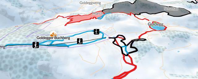 Piste map of the resort Goldegger Buchberg