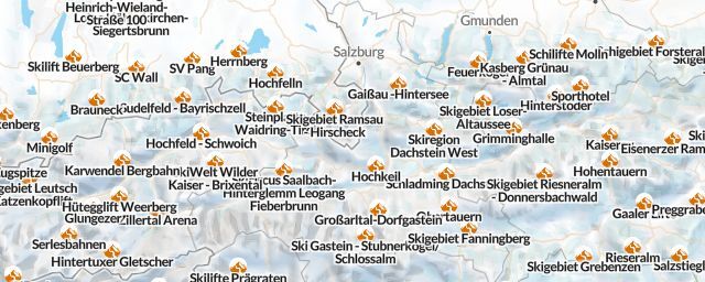 Piste map of the region Salzburg