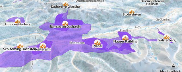 Piste map of the resort Schladming Dachstein