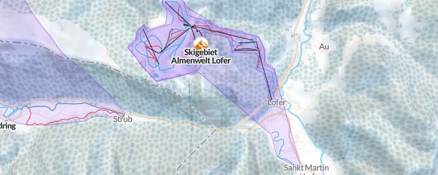 Piste map of the resort Skigebiet Almenwelt Lofer