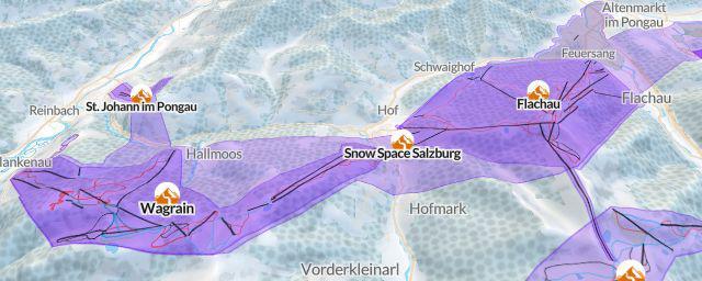 Piste map of the resort Snow Space Salzburg