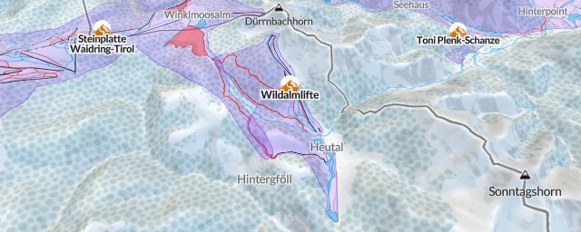Piste map of the resort Wildalmlifte