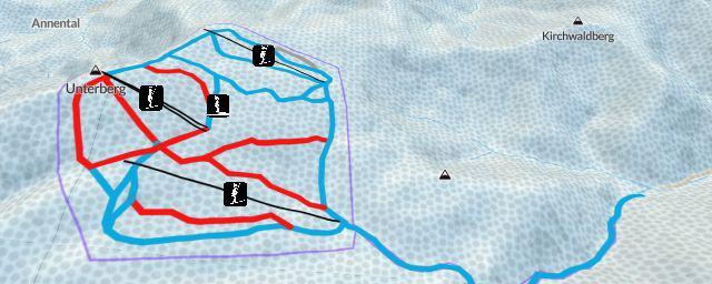 Piste map of the resort Schigebiet Unterberg
