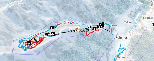 Piste map of the resort Schlick 2000