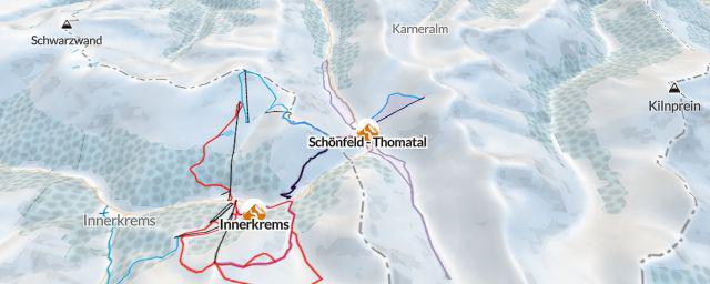 Piste map of the resort Schönfeld - Thomatal