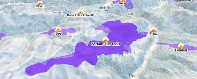 Piste map of the resort Serfaus Fiss Ladis
