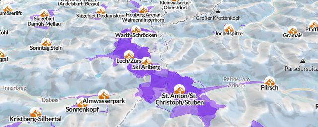 Piste map of the resort Ski Arlberg