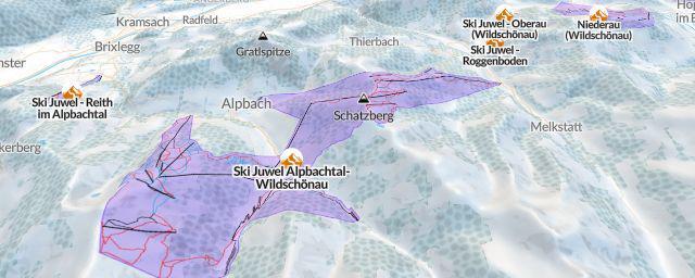 Piste map of the resort Ski Juwel Alpbachtal-Wildschönau