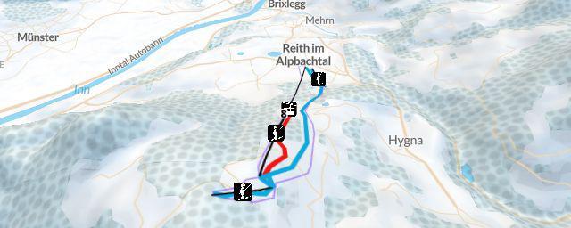 Piste map of the resort Ski Juwel - Reith im Alpbachtal