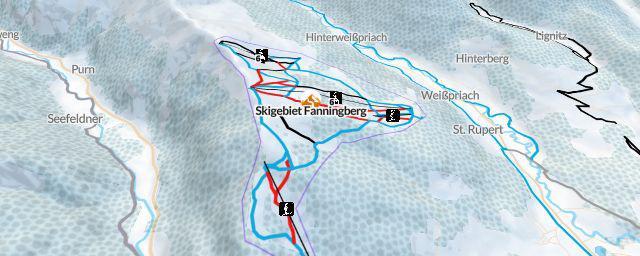 Piste map of the resort Skigebiet Fanningberg