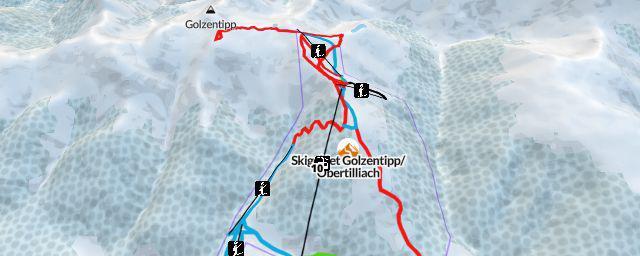 Piste map of the resort Skigebiet Golzentipp/Obertilliach