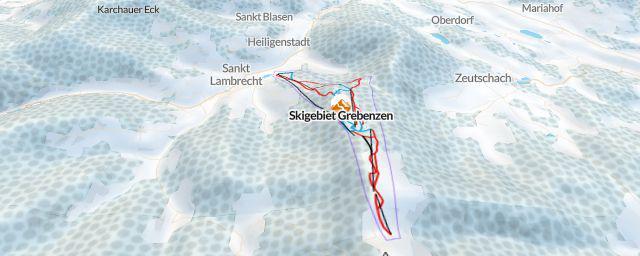 Piste map of the resort Skigebiet Grebenzen