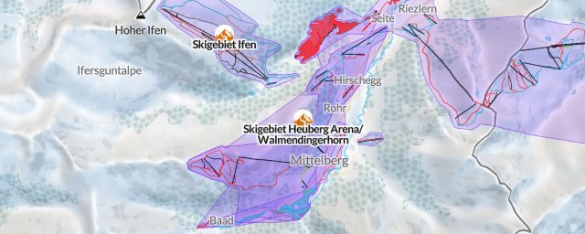 Piste map of the resort Skigebiet Heuberg Arena/Walmendingerhorn
