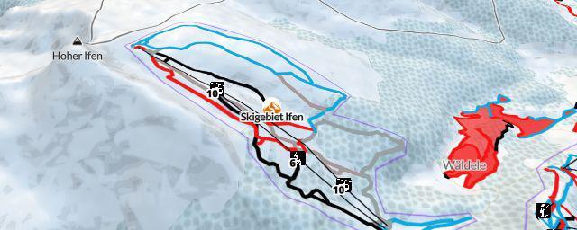 Piste map of the resort Skigebiet Ifen