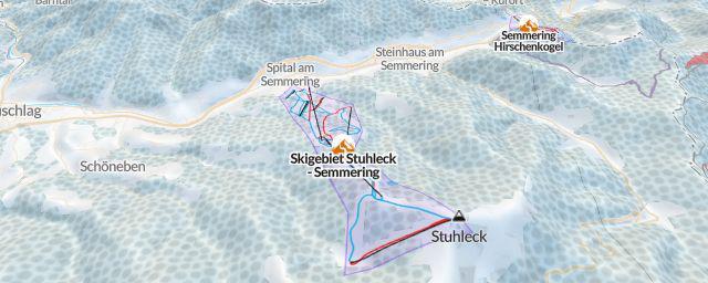 Piste map of the resort Skigebiet Stuhleck - Semmering