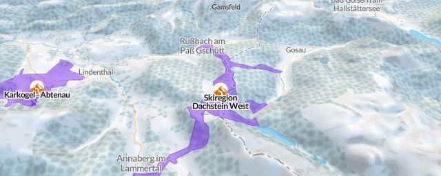 Piste map of the resort Skiregion Dachstein West