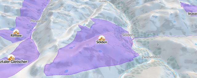 Piste map of the resort Sölden