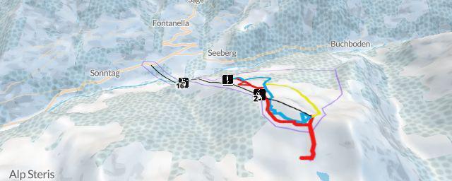 Piste map of the resort Sonntag Stein