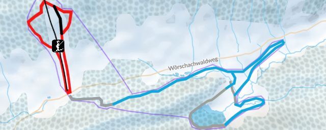 Piste map of the resort Spechtenseelift - Wörschachwald