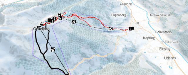 Piste map of the resort Spieljoch - Fügen