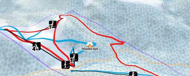 Piste map of the resort Niederalpl