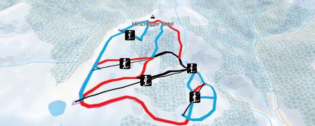 Piste map of the resort Salzstiegl