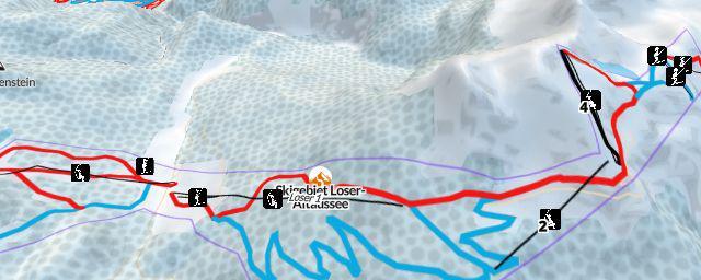 Piste map of the resort Skigebiet Loser-Altaussee