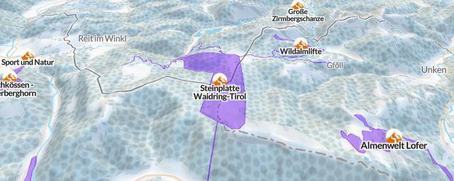 Piste map of the resort Steinplatte Waidring-Tirol
