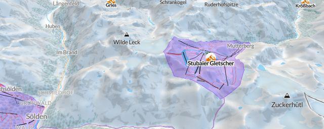Piste map of the resort Stubaier Gletscher