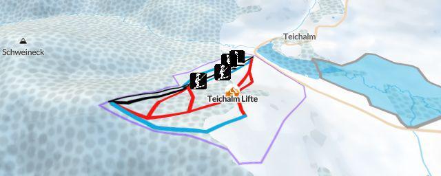 Piste map of the resort Teichalm Lifte