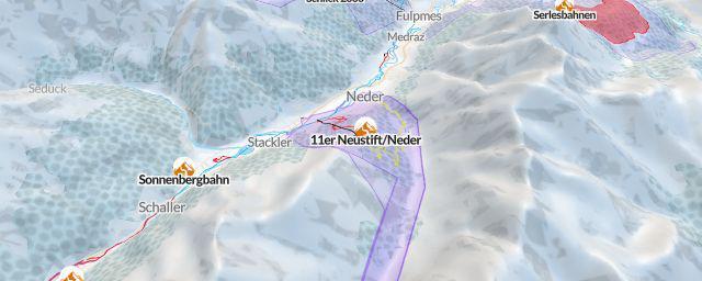 Piste map of the resort 11er Neustift/Neder