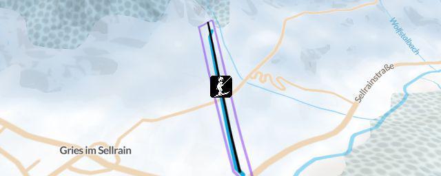 Piste map of the resort Gries in Sellraintal