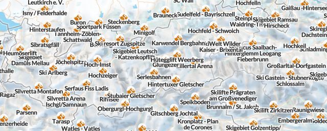 Piste map of the region Tirol