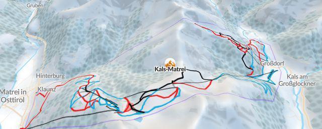 Piste map of the resort Kals-Matrei