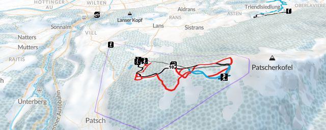 Piste map of the resort Patscherkofel Ski