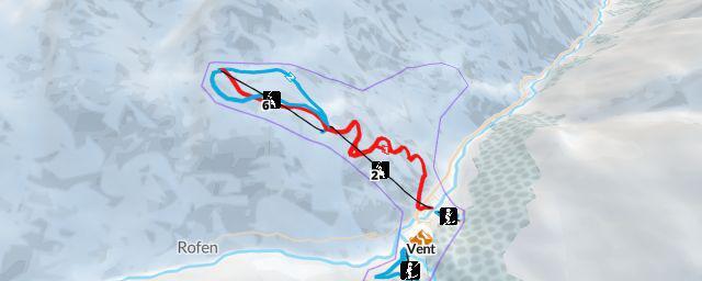 Piste map of the resort Vent