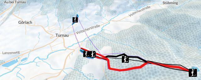 Piste map of the resort Turnau