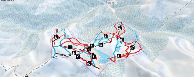 Piste map of the resort Turracher Höhe