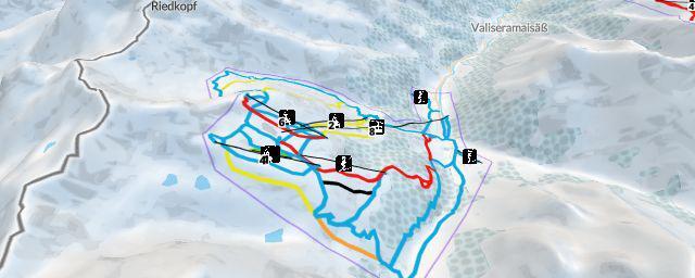 Piste map of the resort Gargellen