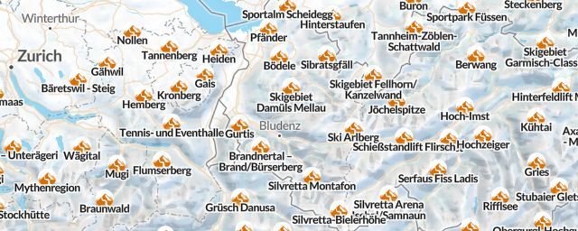 Piste map of the region Vorarlberg