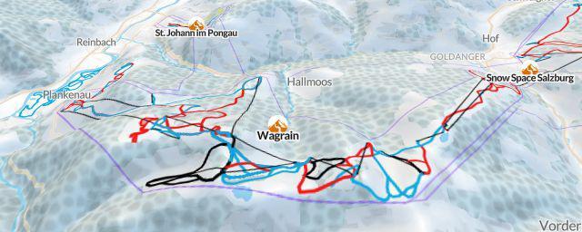 Piste map of the resort Wagrain