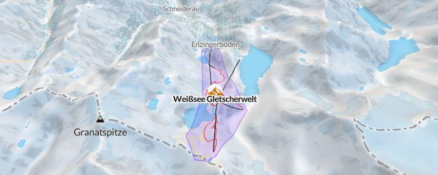 Piste map of the resort Weißsee Gletscherwelt